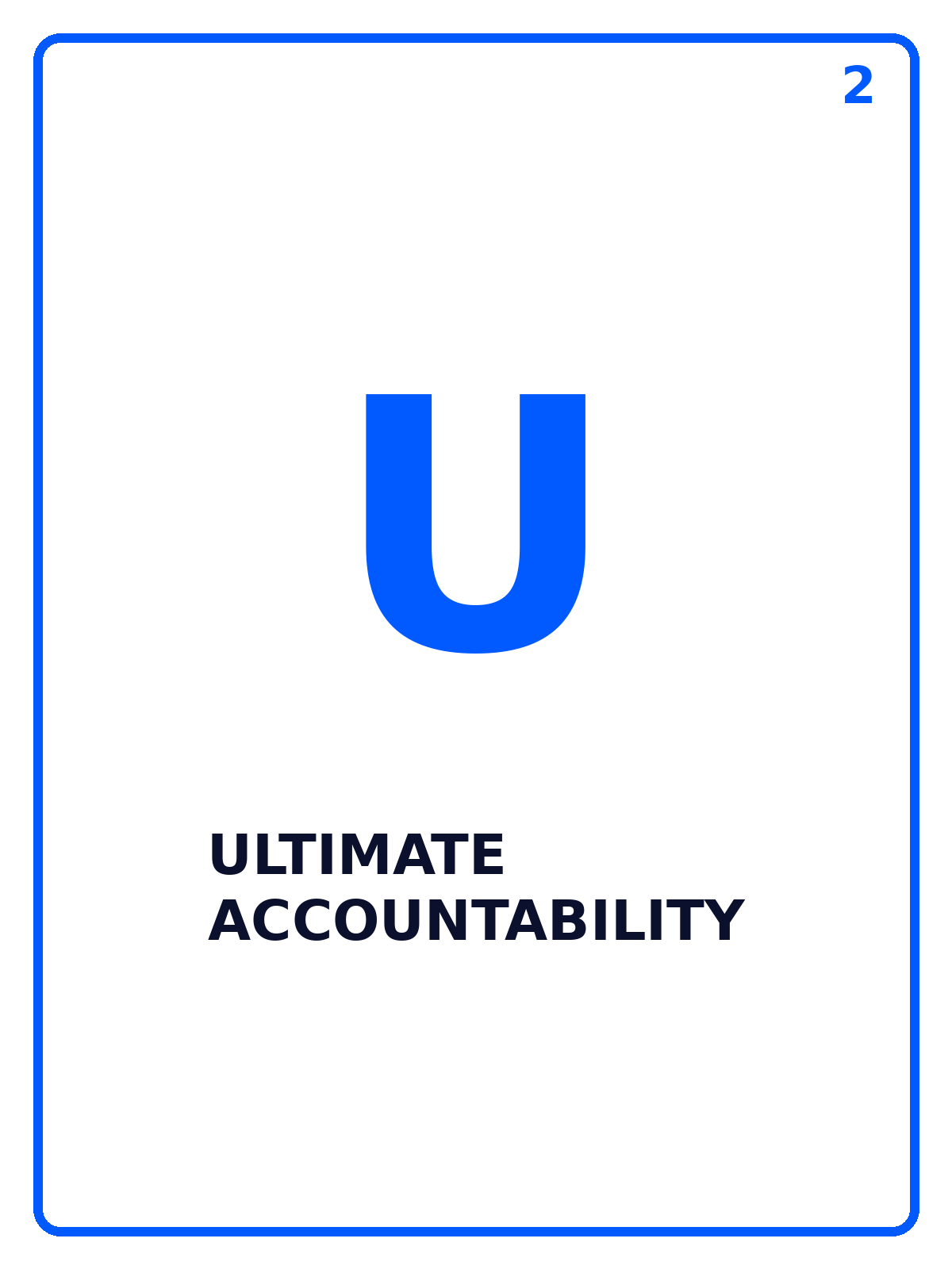 Ultimate Accountability HUMN element